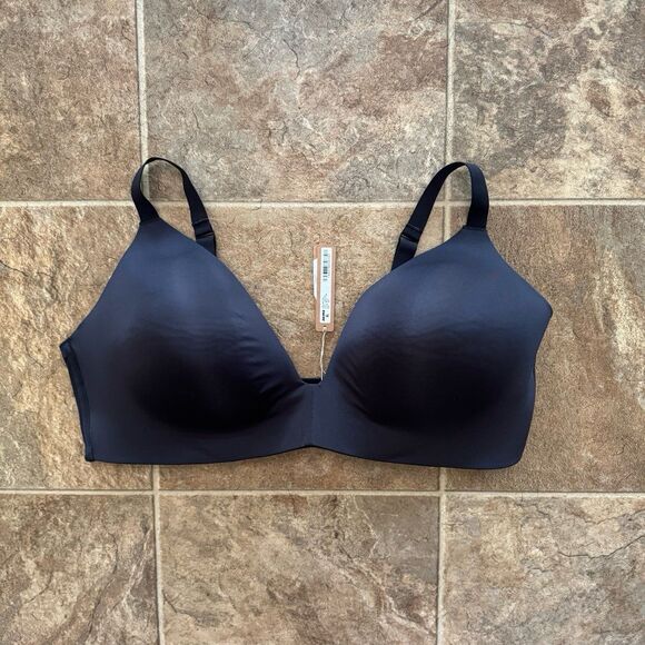 Skims Wireless Lightly Lined Bra Onyx Size 46DD - Picture 1 of 8